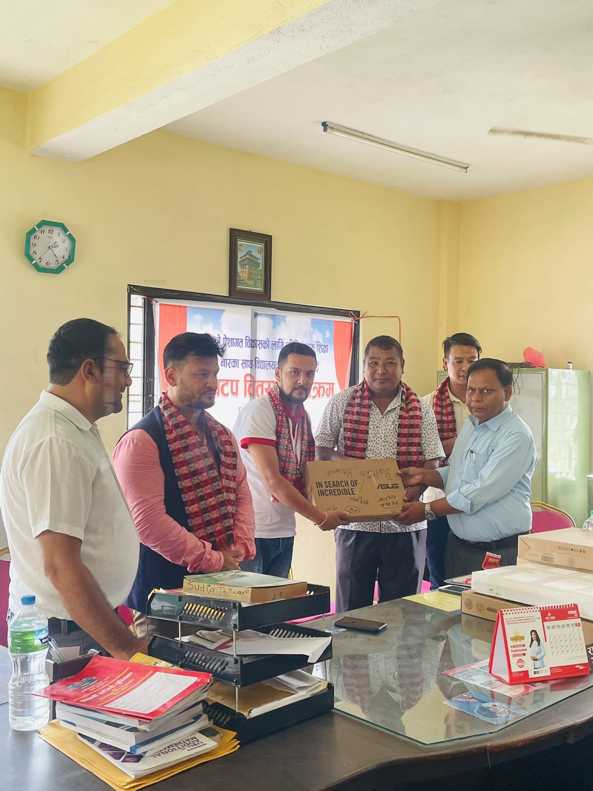 Laptop Handover to Tribhuwan Trishuli Secondary